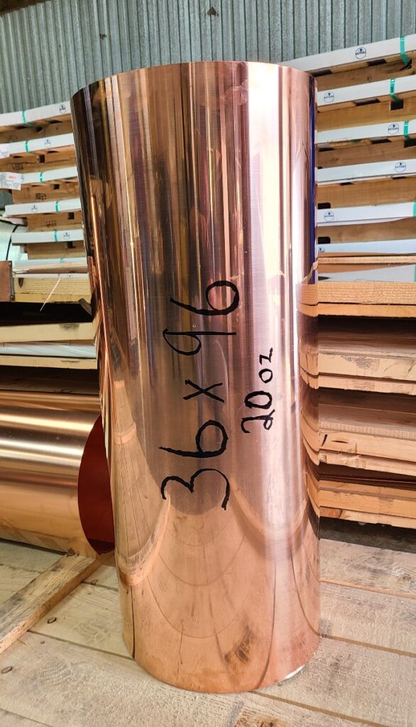 Copper Sheets 48" x 120" 20oz 22Gauge Mill Finish Copper Moonshine