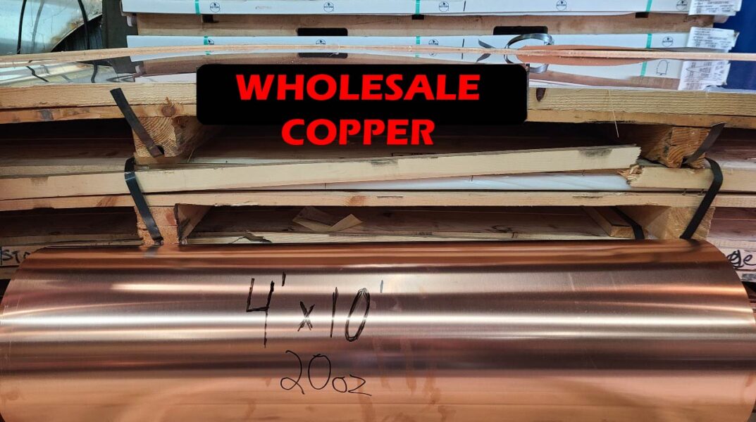 Copper Sheets 48" x 120" 20oz 22Gauge Mill Finish Copper Moonshine